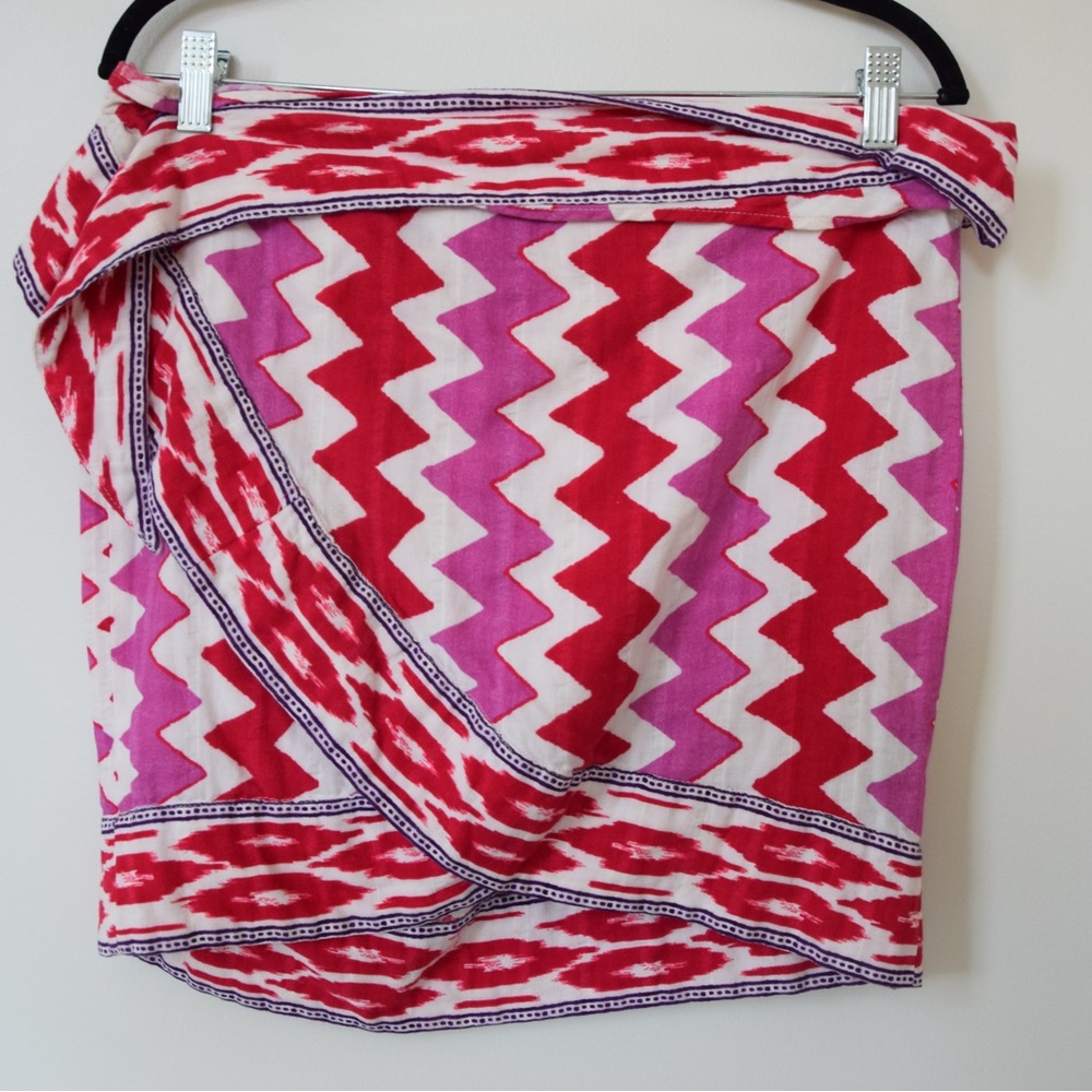 Zara Vibrant Pink and Red Swim Sarong